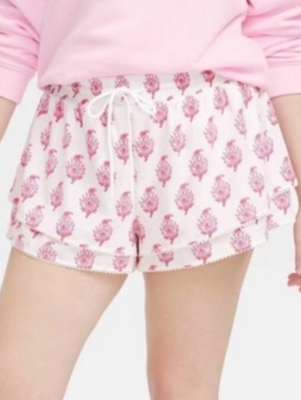 💗🐰Roller Rabbit x Target Women's Bouquet Drawstrings Shorts Pink Sz XS